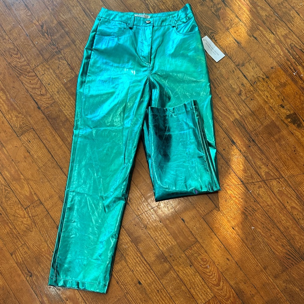 12th Tribe Metallic Teal Pants